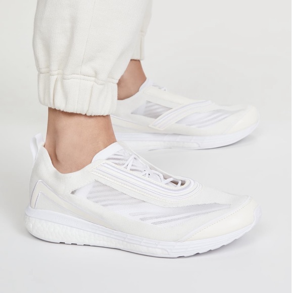 Stella McCartney Adidas Boston Sneaker Running Shoes Cream Cloud White Size 10.5 - Picture 3 of 16